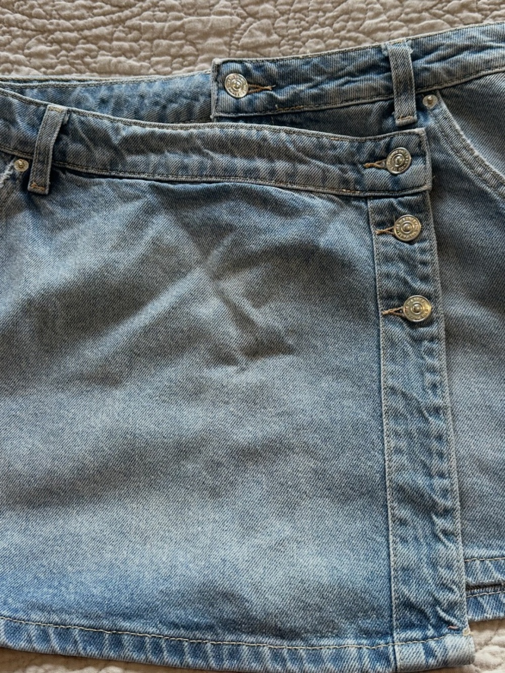We The Free Free People Denim Mini Skirt Light Wash Size 29